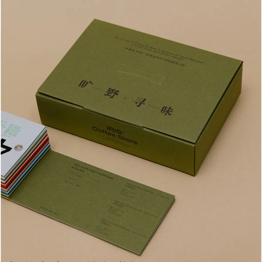 Custom coffee packaging box made with specialty paper for premium coffee brands.